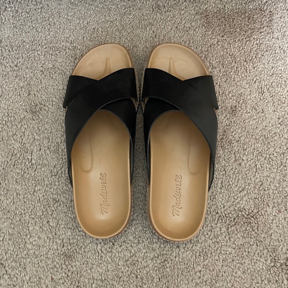 Madewell Dayna Lugsole Slide Sandal in Leather black - Picture 1 of 10